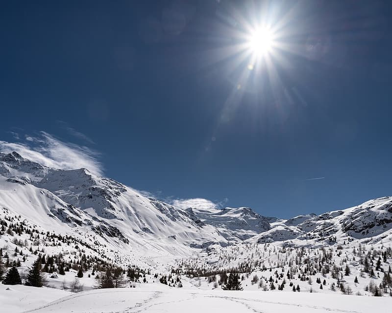 Valle dei Forni - Valfurva, Sondrio, Italy - April 2, 2018