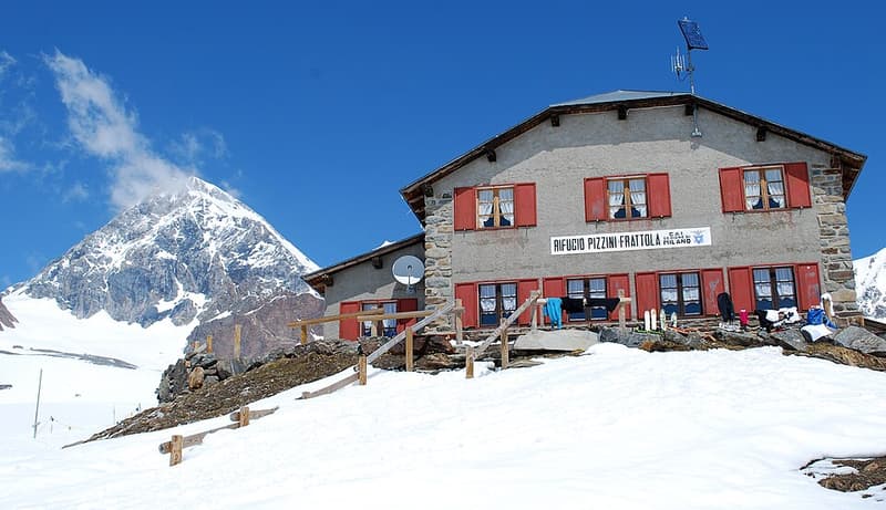 Königspitze, Rifugio Pizzini